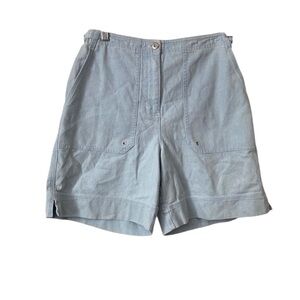 Vintage Lauren Ralph Lauren Women's High Waist Shorts Light Blue size 4